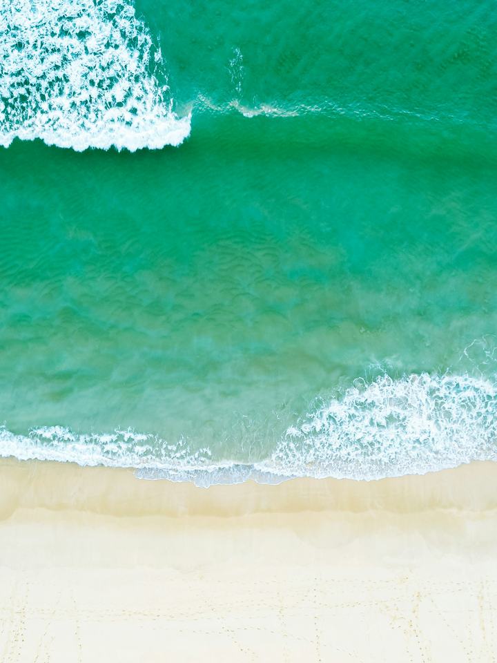 Mar e praia da costa da Comporta e de Melides, vistos do ar